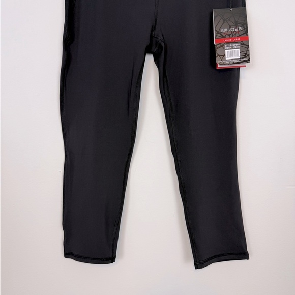 SPYDER High Waist Mesh back Support Crop Legging. Black. Size Large. NWT. - Picture 3 of 12